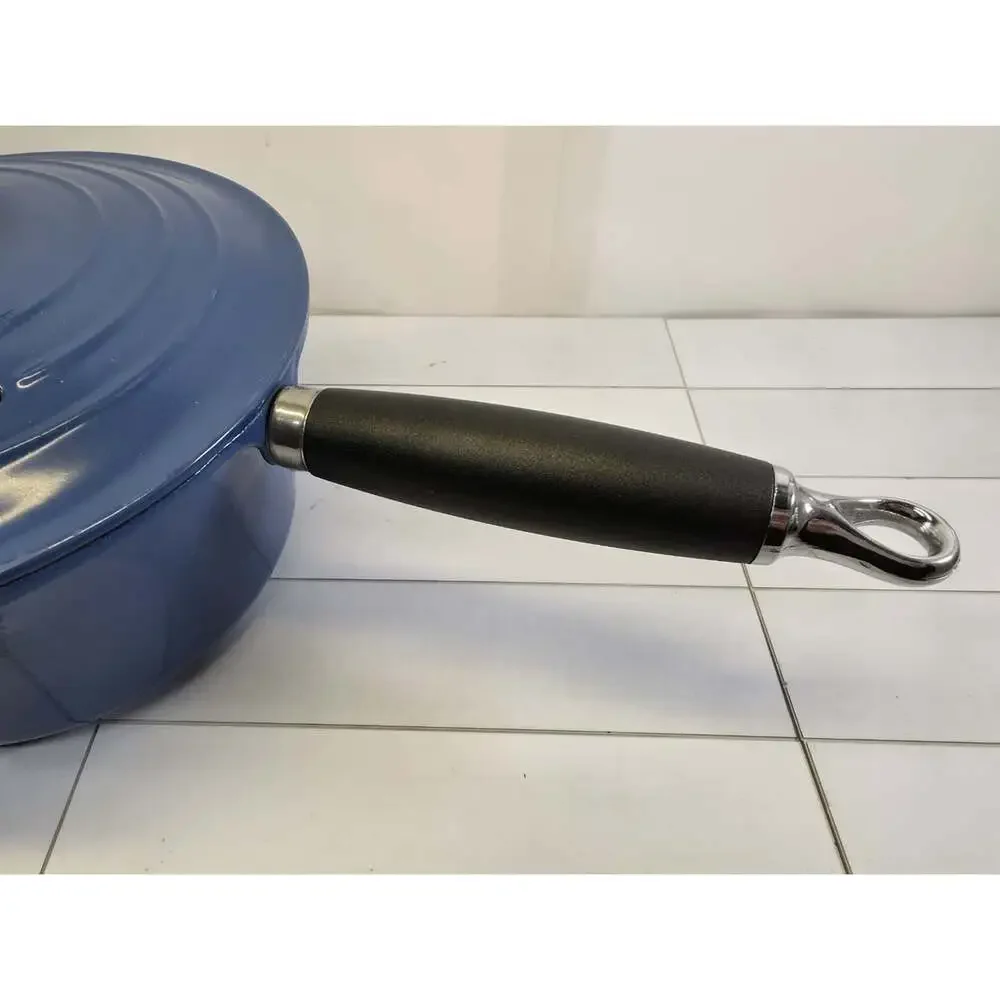 Le Creuset 2 3/4 QT Saucepan #20 Cast Iron Pot Blue W Phenolic Handle *READ!**